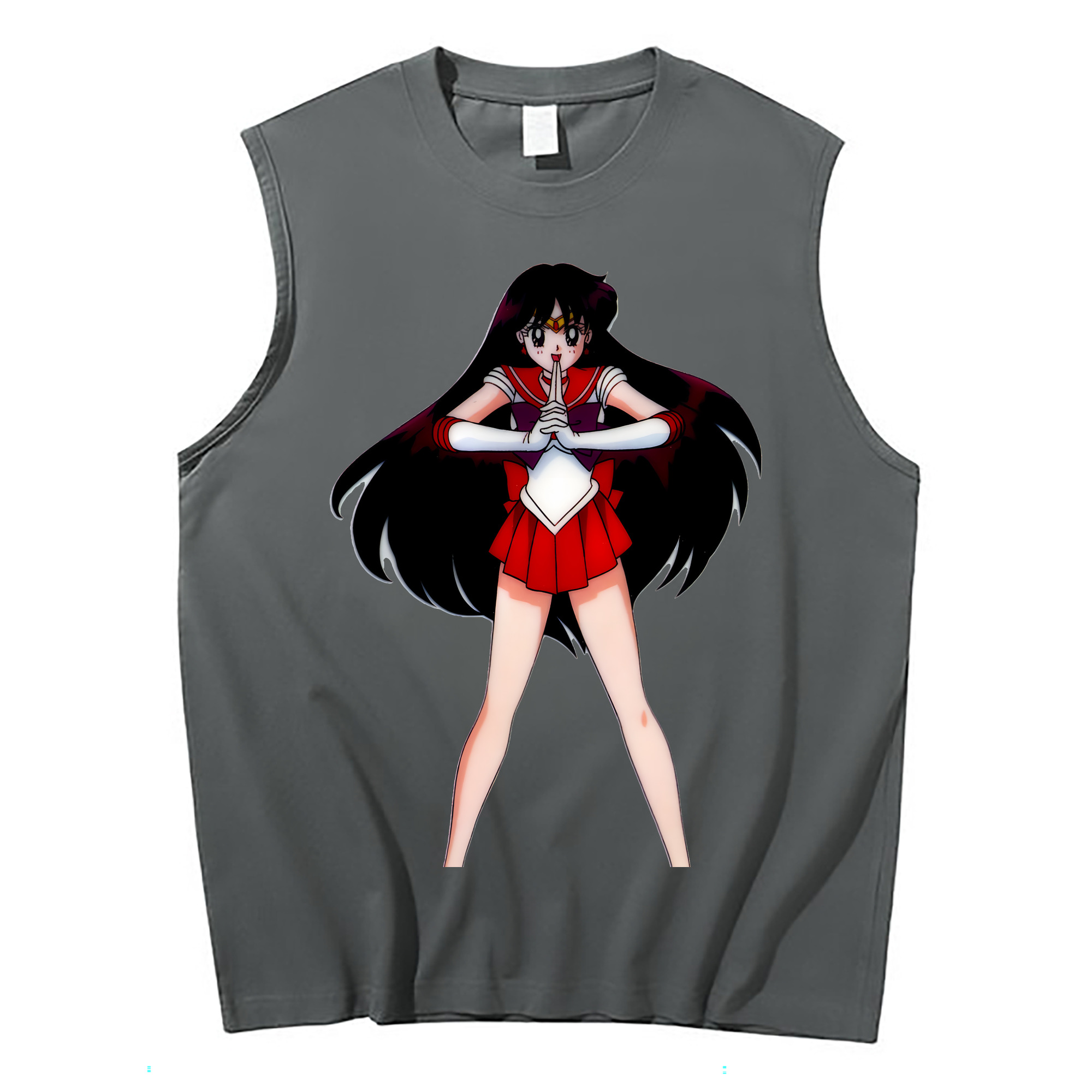 （画像用） 美少女戦士セーラームーン 火野レイ ひの レイ Sailor Moon Hino Rei （セーラーマーズ,Sailor Mars） コットン100％タンクトップ（フロントプリント）